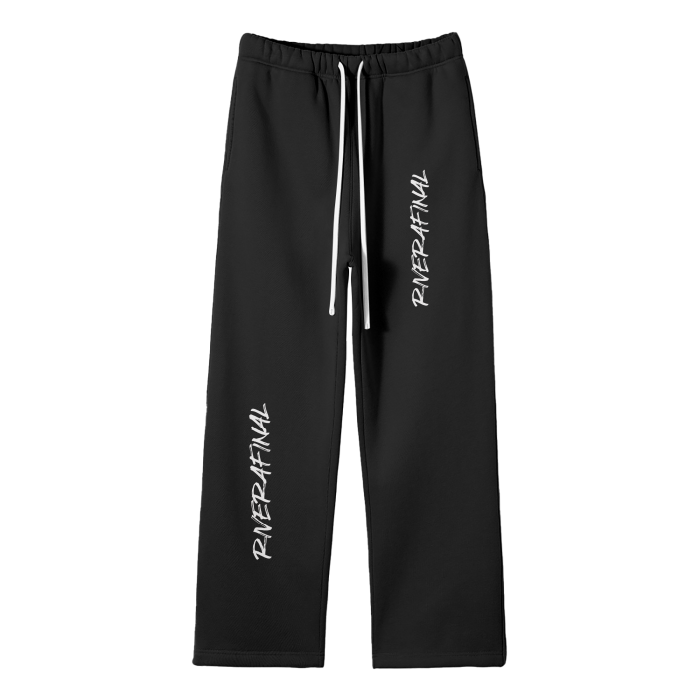 Streetwear Unisex Solid Color Fleece Straight Leg Pants