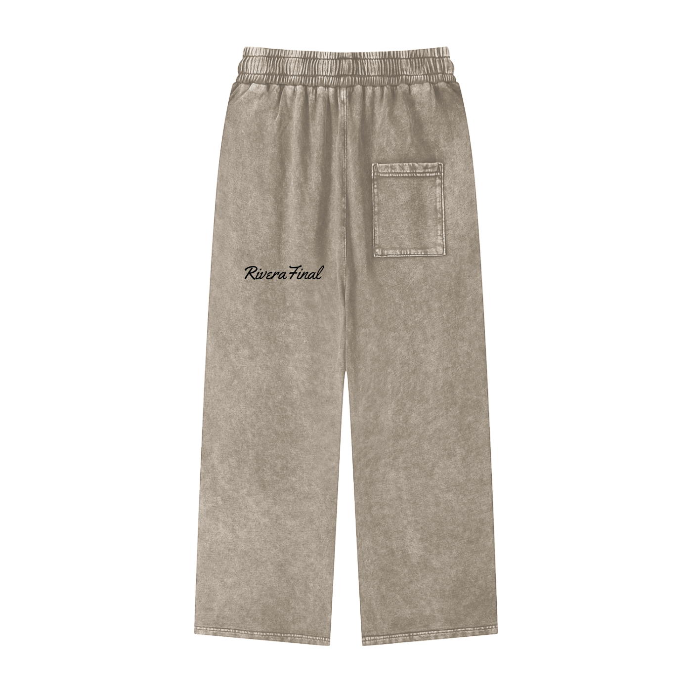 Acid Wash Straight Leg Pants - 360 GSM