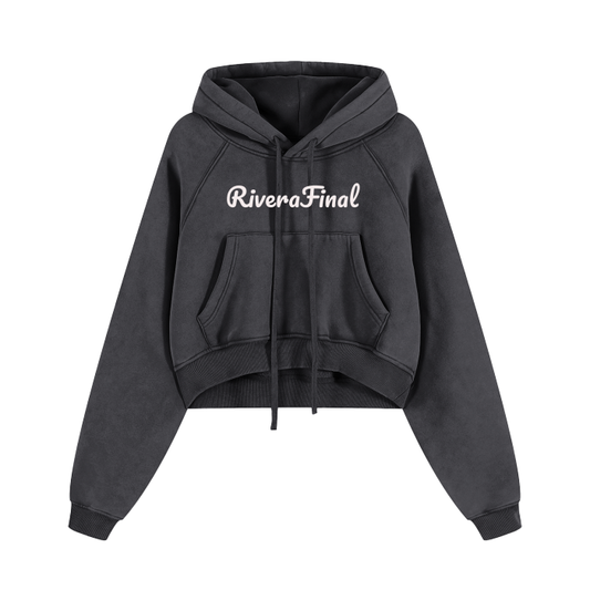 Cropped Zip-Through Hoodie #RU0075