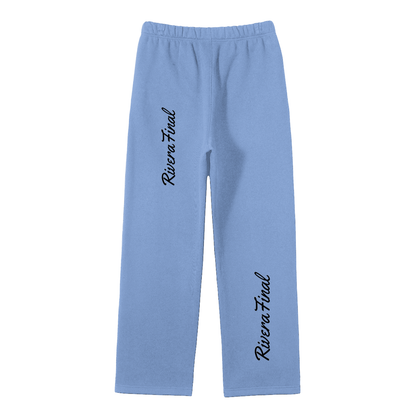 Streetwear Unisex Solid Color Fleece Straight Leg Pants